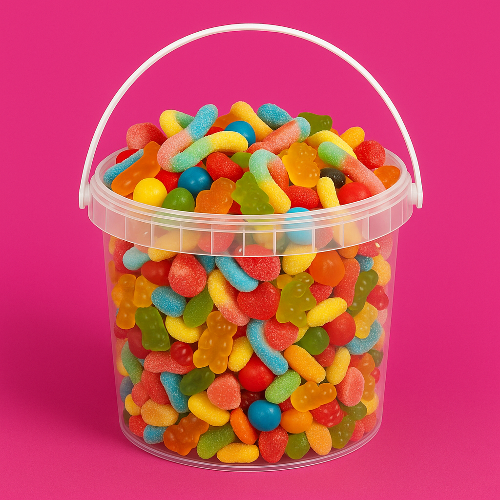 Méga seau de bonbons colorés – 3.67kg